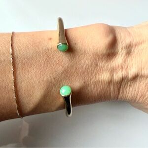 Melinda Maria Green Stone Open Cuff